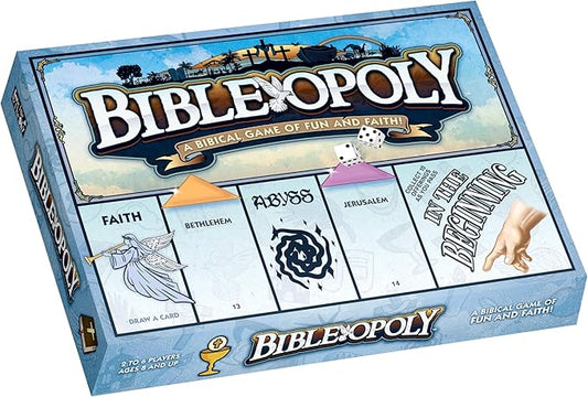 Late for The Sky Bibleopoly Family Board Game – Faith-Based Cooperative Christian Play for 2–6 Players, Ages 8+, Bible History, Build a Church for Sunday School