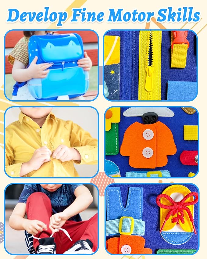 Busy Board Montessori Toys for Toddler Boy Birthday Gift Busy Book | Airplane Car Travel Toy, Learning Educational Toys, Activity Book, Toddler Activities, Sensory Toys, Fine Motor Skills