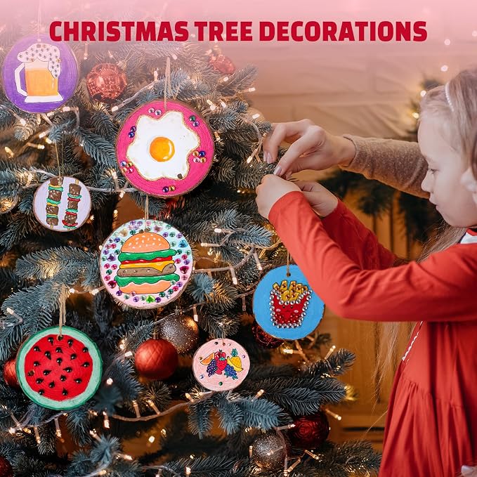 EPUMP Glow in the Dark Wooden Painting Kit for Kids with Magnets, Arts and Crafts Kit Creative Activity Toy, Art Kits Birthday Gift for Boys Girls Ages 6-12, Fun Indoor Outdoor Activities
