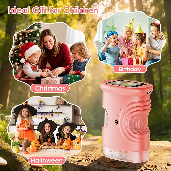 4K 1000X Handheld Digital Microscope for Kids with 2.0" IPS Screen(Pink) | 200-1000X Magnification, STEM Toys Birthday Gifts for Girls Boys Child, Science Kits for Kids Age 4-12