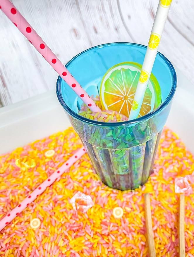 Kids Sensory Bins Montessori Sensory bin, Sensory Toys, Sensory Bins, Sensory Bin for Preschoolers (Lemonade)