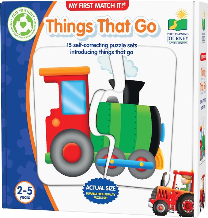 The Learning Journey: My First Match It - Things That Go - 15 Self-Correcting Vehicle Matching Puzzles