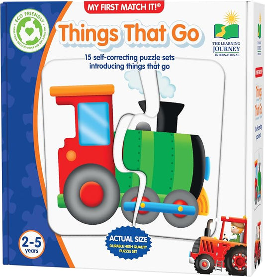 The Learning Journey: My First Match It - Things That Go - 15 Self-Correcting Vehicle Matching Puzzles