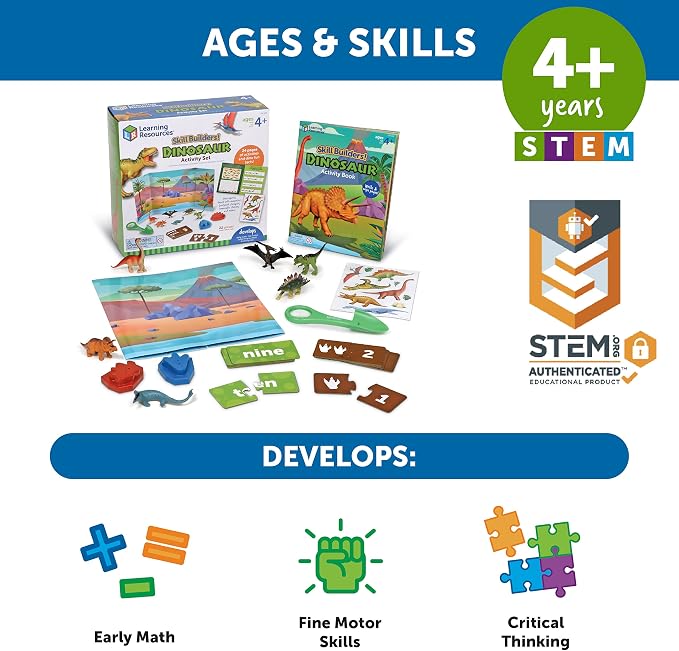 Learning Resources Skill Builders Dinosaur Activity Set