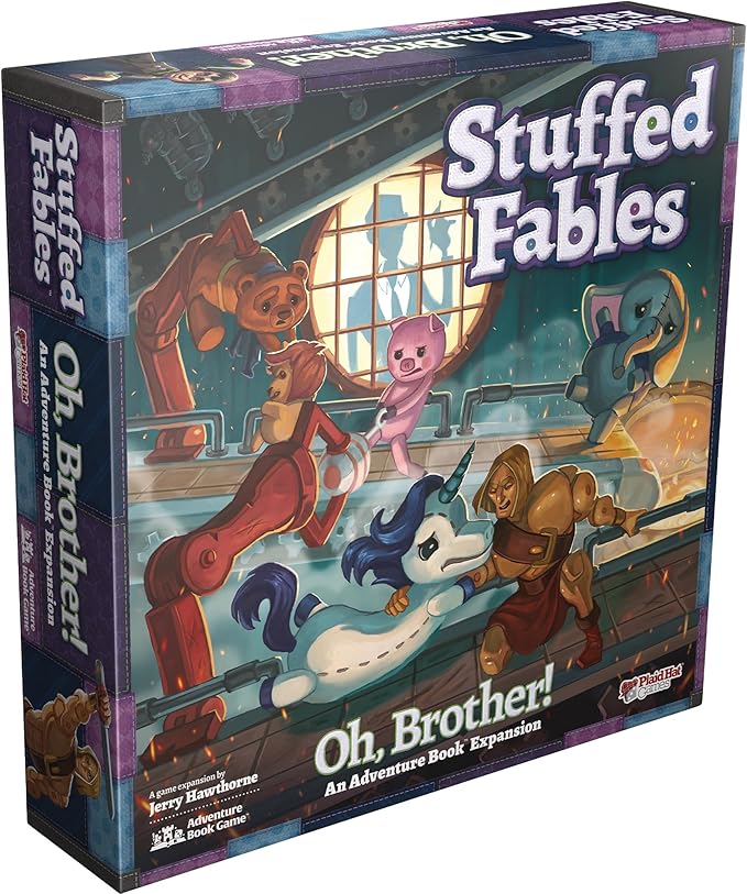 Stuffed Fables Oh Brother! Board Game EXPANSION - Exciting Narrative Adventure! Cooperative Strategy Game for Kids & Adults, Ages 7+, 2-4 Players, 60-90 Minute Playtime, Made by Plaid Hat Games