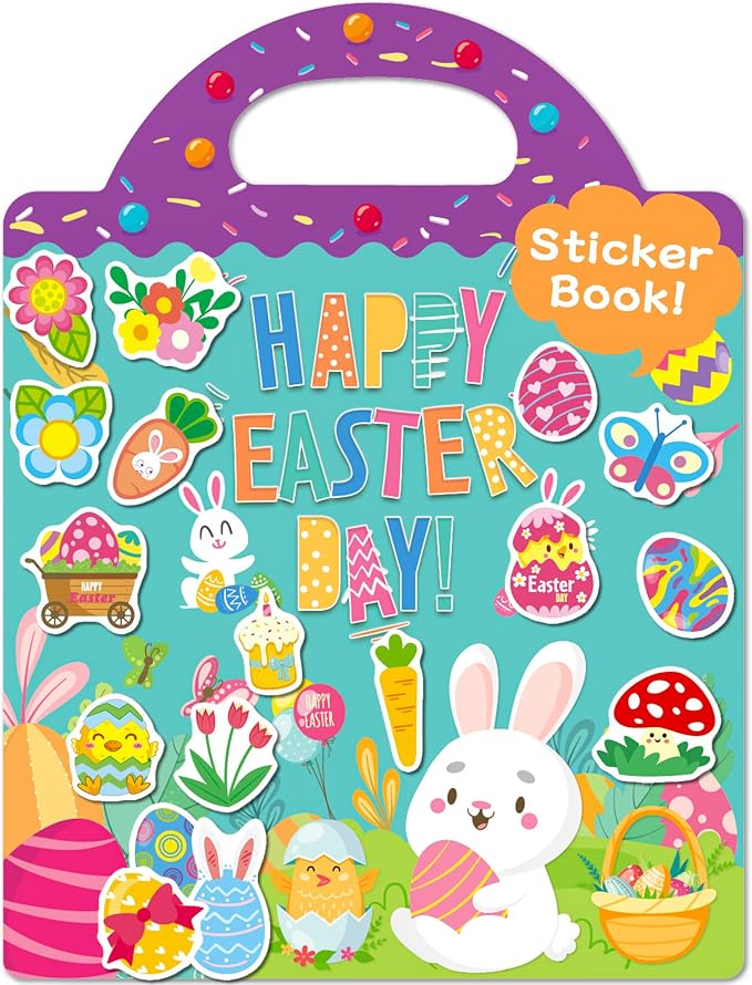 Benresive Reusable Sticker Book for Toddlers, Stickers for Kids, Travel Toy | Toddler Toys, Boys Girls Birthday Gifts, Airplane & Road Trip Essentials Kids, No Mess Waterproof Toddler Crafts Activities