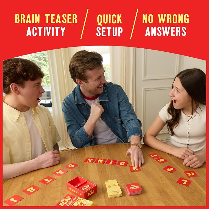 Word Slap by Relatable - Shout It, Slap It, Spell It. A Fast Paced Word Game and Thinking Game Built for Family Game Night, Party Games and Brain Games for Kids – Includes 165 Letter & Category Cards.