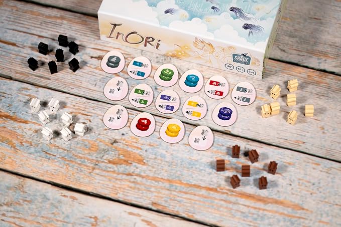 Inori Board Game | Cooperative & Competitive Worker Placement Strategy Game, Fun Family Game for Kids and Adults, Ages 10+, 2-4 Players, 40 Mins
