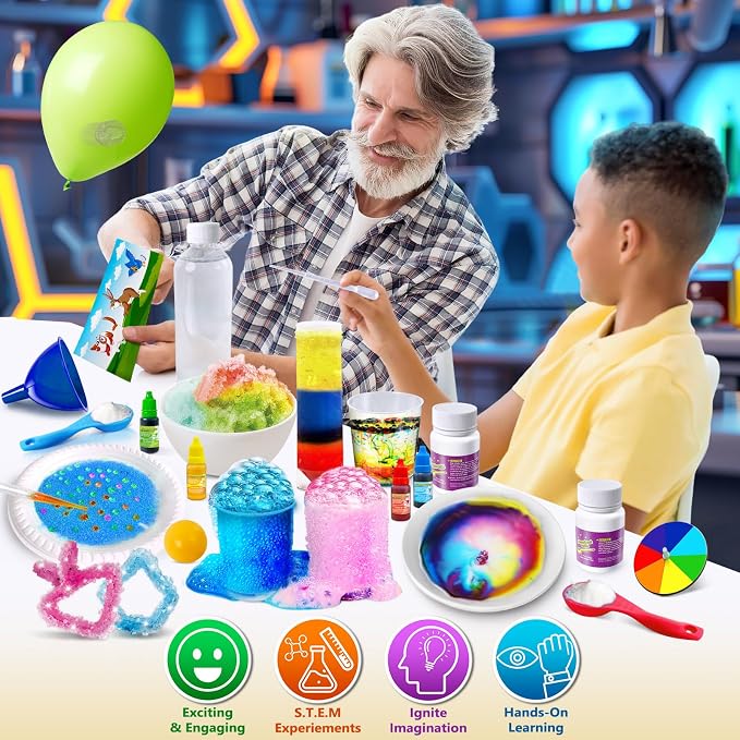 UNGLINGA Science Kit for Kids with 212 Easy Experiments | Earth Volcano, Chemistry Set, Magic S.T.E.M Projects Gifts Idea for Boys and Girls