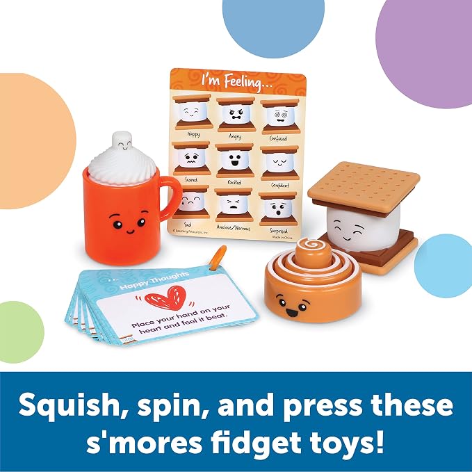 Learning Resources S'mores Break Sensory Fidget Activity Set, Social Emotional Learning, Calming Toys, SEL Skills, Ages 3 and Up