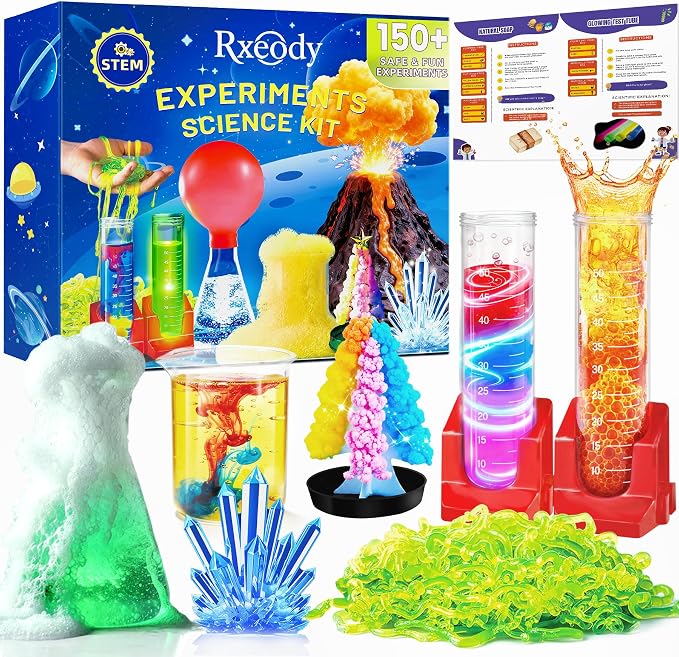 150+ Science Kits for Kids, STEM Activities Educational Science Experiments | Science Experiments Gifts, With Chemistry Set, Erupting Volcano, Growing Crystal for Kids 4 Years Old Boys Girls