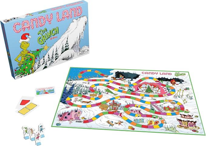 Candy Land: The Grinch Board Game, Play as Who-Ville Characters and Race to Mt. Crumpit, Classic Preschool Game for Kids and Families, Ages 5+, 2-4 Players, Officially Licensed Dr. Seuss Merchandise
