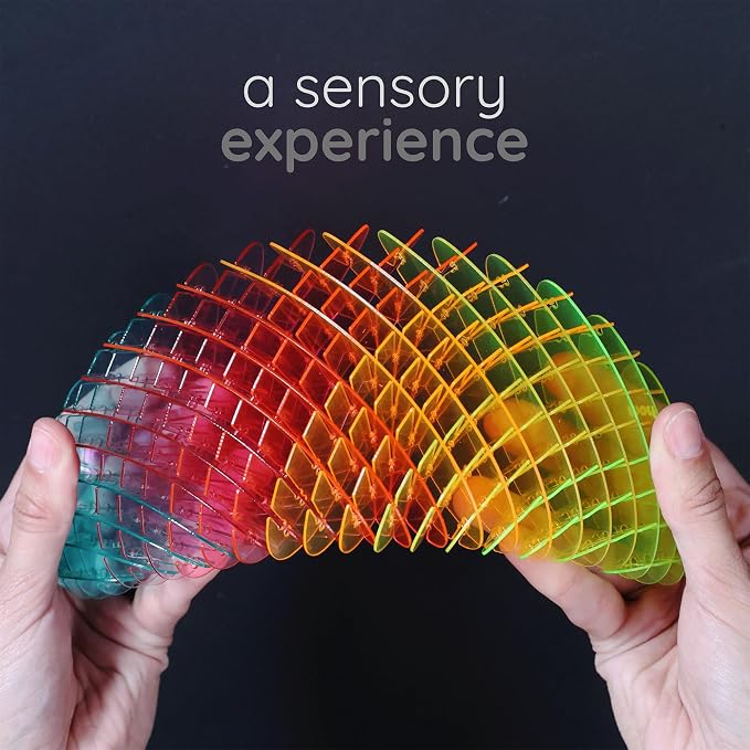 Morf Worm 3D Sensory Fidget Toy, Rainbow, Large | Quiet Fidget Toy: Sensory Figgy toy for focus and stress relief; satisfying tactile play for classrooms, desks, and travel