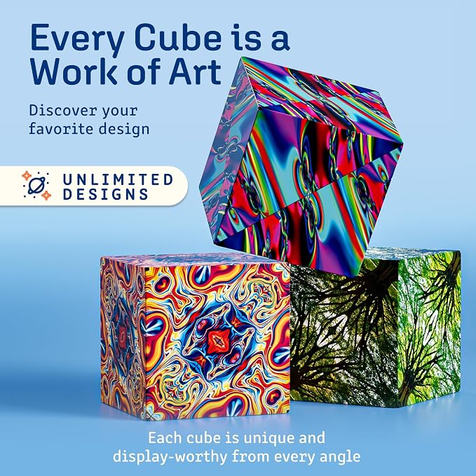 Shashibo DODECA Magnetic Puzzle Cube, Stress Relief Fidget Toy | 100+ Possible Shapes, Sensory Fidget Toy For Adults & Kids, Fun Shape Shifting Puzzle Box For All Ages