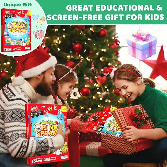 Search and Find Activity Book for Kids Ages 3-5, Toddler Toys Travel Games | Preschool Learning Activities, Kids Busy Book for Car Airplane Road Trip Essentials, Perfect Easter Christmas Birthday Gift