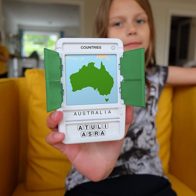 Countries of The World Travel Game - Learn 100 Countries | Flash Cards with Slide Reveal Case | Geography Card Game, Gift, Stocking Stuffer | for Kids and Adults | Ages 6+