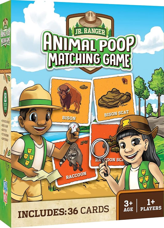 MasterPieces Licensed Kids Games - Jr Ranger - Animal Poop Games for Kids & Family, Laugh and Learn