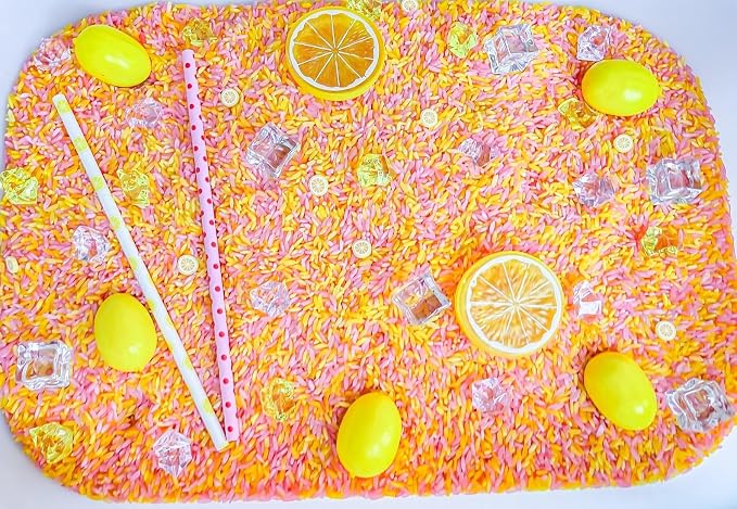 Kids Sensory Bins Montessori Sensory bin, Sensory Toys, Sensory Bins, Sensory Bin for Preschoolers (Lemonade)