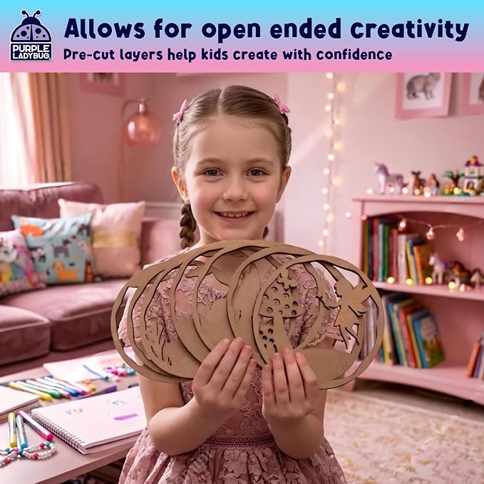 Fairy 3D Painting Kit Craft Kits - Kids Painting Set - Wooden Crafts to Paint, 6 7 8 9 10 Year Old Girl Birthday Gifts, Art Sets for Girls Ages 8-12, Arts and Crafts Toys for Girls 8-10