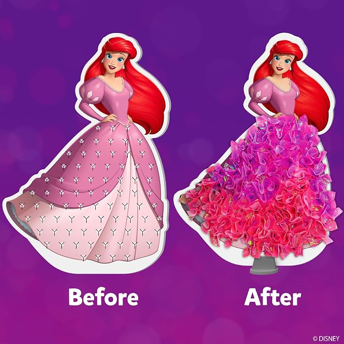 Skillmatics Poke-in Art – Disney Princesses, Wood Craft Kit, Gift for Kids | DIY Mess-Free Fun, Cinderella, Ariel Fine Motor Skills, Screen-Free, Travel Activity, Girls & Boys Ages 4, 5, 6, 7, 8, 9