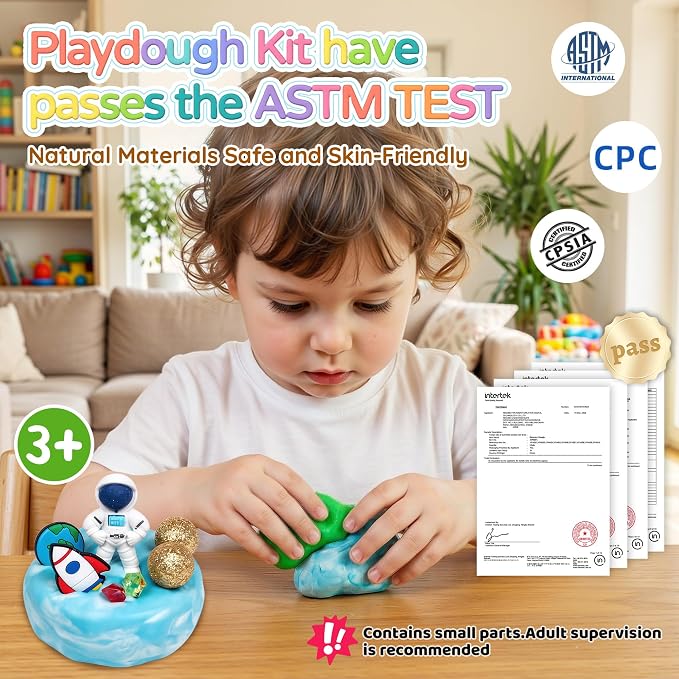 8-Pack Play Dough Jars, Reusable Sensory Play Kit for Kids, Non-Toxic | Preshcool Educational Creative Playdough,Back to School, Birthday Valentines,Party Favors,Goodie Bags,Boy Girl Home Classroom