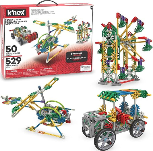 K'NEX - Power & Play Motorized Set ‚ 529 Pieces, STEM Building, Kid Construction Set‚ Ages 7+
