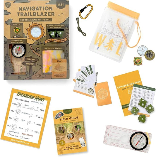 Navigation Trailblazer Adventure Kit New | Includes a map skills guide and waterproof dry bag, a STEM toy set for wayfinding skills, fun for adults and Kids ages 8+