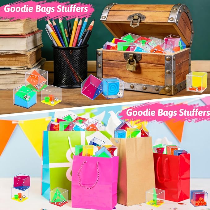 24PCS Brain Teaser Puzzles Cubes Party Favors Bulk for Kids 4-8 8-12 Birthday Summer Goodie Treat Bag Stuffers Classroom Treasure Chest Carnival Prizes Box Toys Pinata Filler End of Year Student Gift
