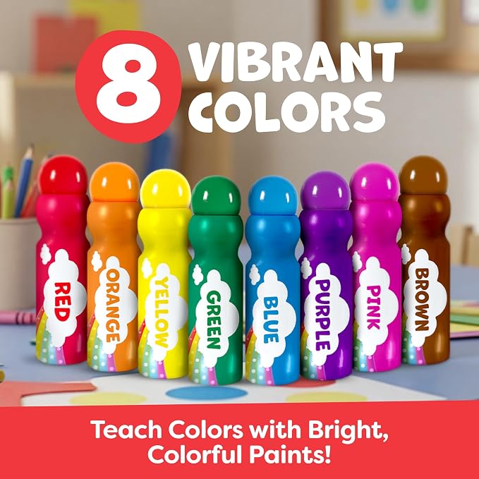 Dot Markers For Toddlers 1-3 - Dot Art Paints Washable For Kids - Includes Printed & PDF Coloring Sheets - Toddler Arts And Crafts for Kids Ages 2-4 - Preschool Learning Activities, Bingo Daubers