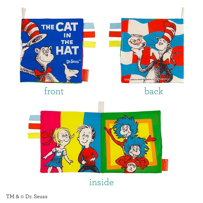 Infantino Soft Activity Books Dr. Seuss Cat in the Hat & Fox Socks, 2-Pack