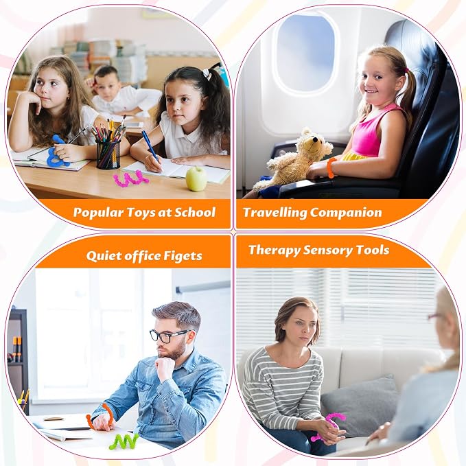 Sensory Fidget Toys for Kids with Autism & ADHD - Christmas & Birthday Stocking Stuffers Gifts for Boys & Girls & Teen & Adults, Quiet Fidget Toys for Classroom Calm Down Corner, Road Trip Essentials