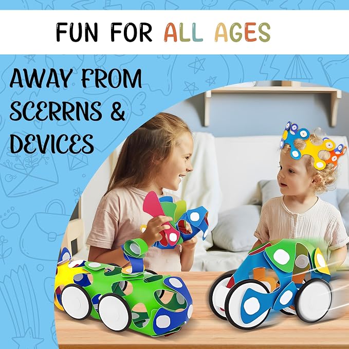 Flexible Building Blocks Set, Creative Construction Toys for Kids, Educational Fun for 3+ Years Old, Enhances Hand-Eye Coordination and Creativity