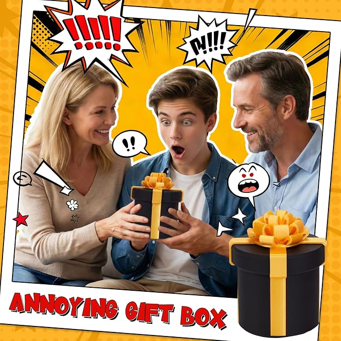 4.72 in Gotcha Box Prank with Surprise Finger, Annoying Nested Screw Gift Box with Finger, 3D Printed Annoying Gift Box with Pop Up Fingers, Funny Gifts for Kids
