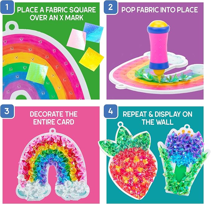 Educational Insights Tufting Kit - Arts and Crafts for Kids Ages 4-8, Poke in Art Kits for Girls & Boys, DIY Kids Craft Kit, Mess Free Art Set with Crafting Supplies, Easy Toddler Crafts