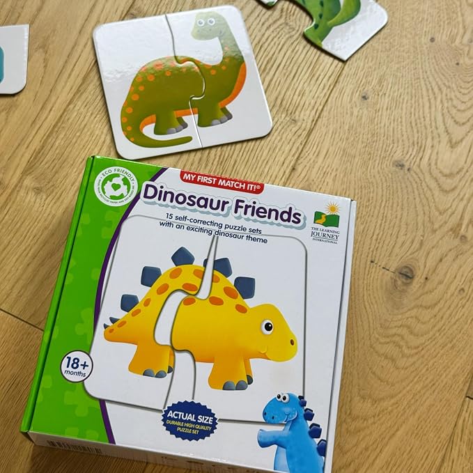 The Learning Journey: My First Match It - Dinosaurs - 2 Year Old Toys, Puzzles for Toddlers, Toddler Puzzle, Educational Toys for 2 Year Old - 15 Self-Correcting Matching Puzzles - Award Winning Toys