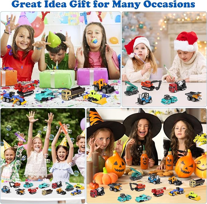 12PCS Metal Mini Cars Toy for Kids | Trucks Toy Vehicles Set for Toddlers,Party Favors for Toddler Toys,Educational Play,Birthday Gift for Boys Girls