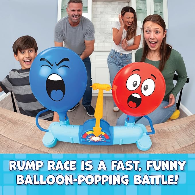 Rump Race Balloon Popping Battle Board Game Family Game Night, Party Game | Family Game, Kids Games, Multi-Player, Board Games for Family Night, Preschool Toys, Family Game Night, Travel Games,