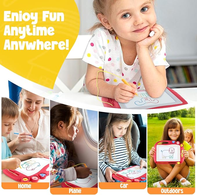 Magnetic Drawing Board, Toddler Toys for Age 3 Boys Girls, Toddler Drawing Board, Birthday Easter Christmas Halloween Kids Toy Gifts for Boys and Girls