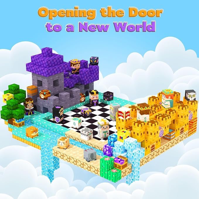200PCS Magnetic Blocks Board Games Chess Set, Magnetic Tiles Building Blocks Kids Classroom Must Haves Montessori Education Sensory Magnet Cubes Toys, Toddler Birthday Gift for 3+ Year Old Boys Girls