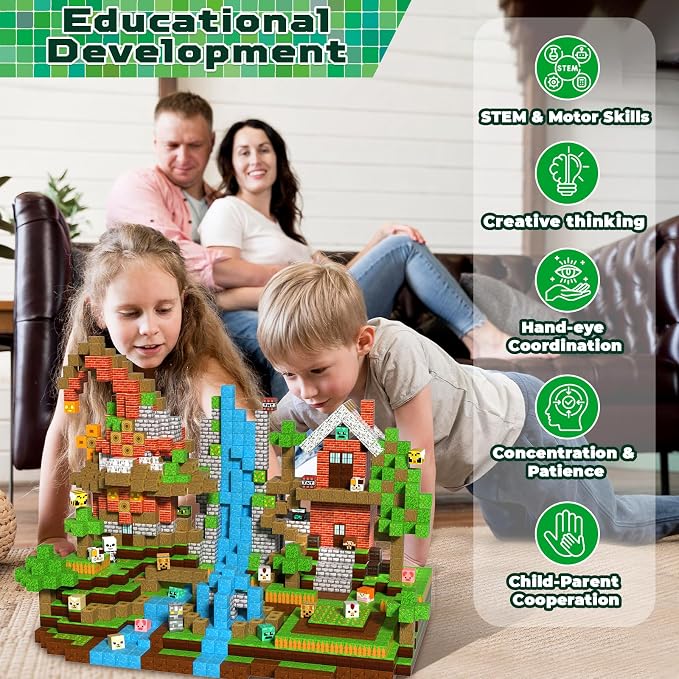ToyUnited 300PCS Magnetic Blocks - Magnetic Building Blocks, Stacking Magnet Cubes Toys, STEM Montessori Sensory Game Toys for Kids Boys and Girls Ages 3 4 5 6 7 8 9 10+ Birthday Gifts