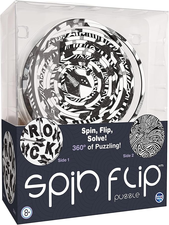 Spin Flip Puzzle - Hypnotic - Spin it, Flip it, Solve it! for Those who Love Brain teasers! Adult Fidget Toy. Great Gift for Mom, Dad, Teens, Men and Women