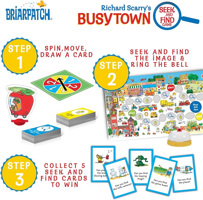 Richard Scarry's Busytown Seek & Find Game, Preschool Learning, Ages 3+
