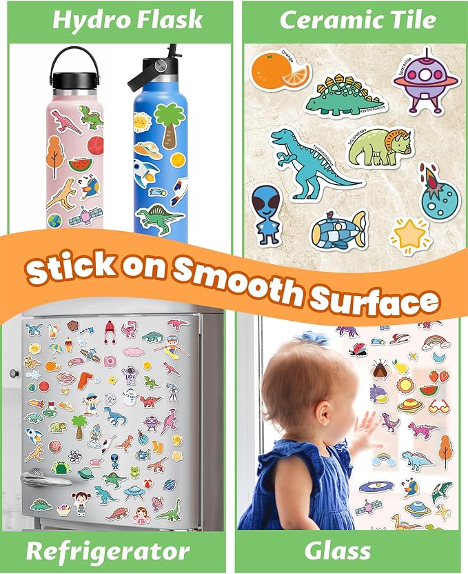Walenced Reusable Sticker Book for Toddlers, Stickers for Kids, Toddler Toy | Toddler Craft Activities, Toddler Travel Toys, Boy Girl Birthday Gifts, Airplane Travel & Road Trip Essentials Kids