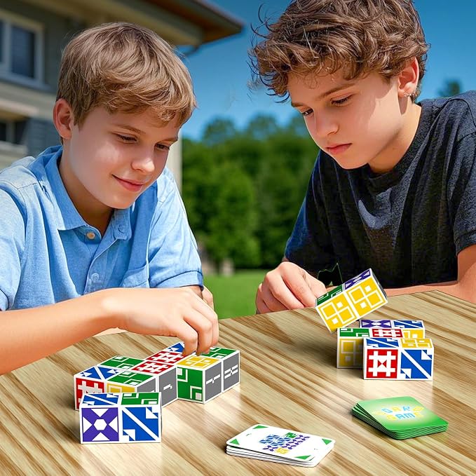 BBnote Matching Puzzle Game for Kids & Adults, Family Board Games Block for Boys & Girls Ages 6-8 8-12, 3+ Player Card Puzzles for Children 6+ Year Olds