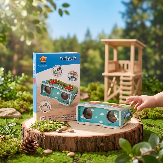 STEM DIY Binoculars Kit - Build & Explore Optics, Astronomy | Build a real working binoculars! Explore convex & concave lenses. Perfect for budding astronomers. Hands-on physics fun!
