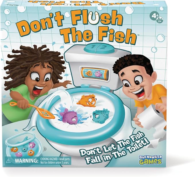 Don't Flush the Fish Board Games for Family Game Night for Kids and Adults | Family Game, Kids Games, Multi-Player, Board Games for Family Night, Preschool Toys, Hand-Eye-Coordination Game