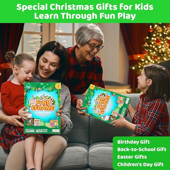 Search and Find Activity Books for Kids Ages 3-5, Toddler Toys Travel Games | Kids Busy Book for Car Airplane Road Trip Essentials, Perfect Easter Christmas Birthday Gift, Preschool Learning Activities