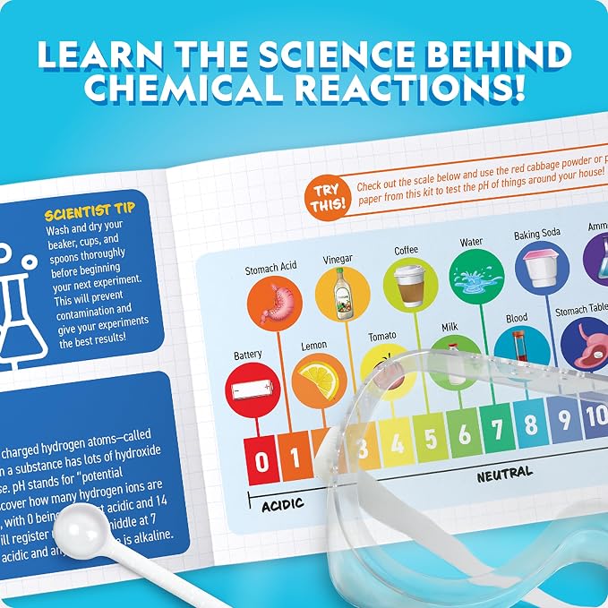 National Geographic Amazing Chemistry Set with 100+ Experiments Ages 8-12 | Crystal Growing, Chemical Reactions, STEM Projects, Hands-On Science Experiments, Science Kit, Birthday Gift