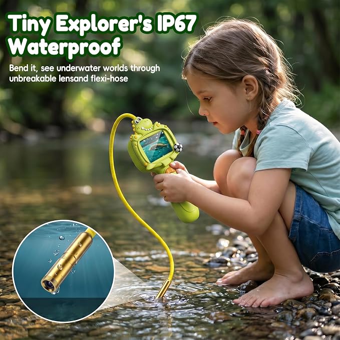 Kids Borescope Camera Toy with Light -STEM Science Educational Toy for 3 4 5 6 7 8 Years Old Boys & Girls Birthday Gift-Discovery & Exploration Toddler Young Child-650mAh Battery Included