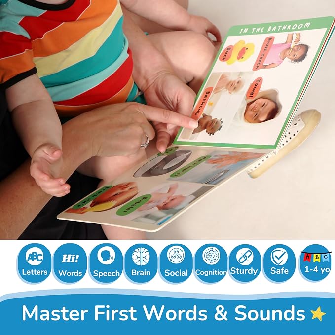 Busy Book for Toddlers 1-3 with Books for 1 Year Old & Toddler Flash Cards, Box with Activity Books, Montessori Busy Book & Flashcards for Toddlers 1-3